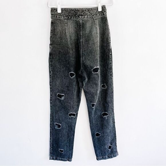 Rachel Comey Gypsy Couture Distressed Frayed Pleated High Rise Jeans Rare Sz 6 - Picture 3 of 9